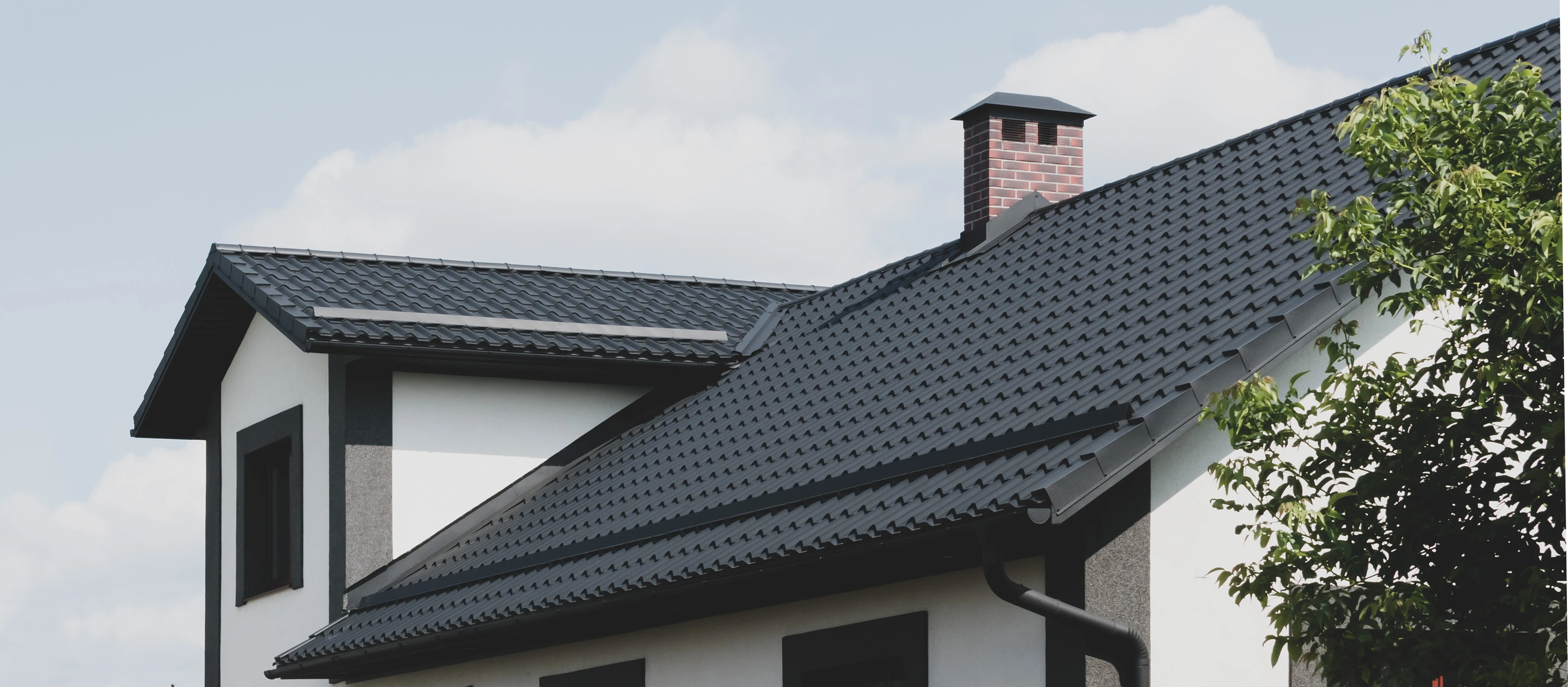 Black tiled roof
